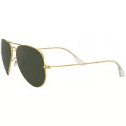 Ray-Ban Aviator Large Metal II RB3025-N L2823, Lentes de sol Aviador en Metal Dorado con verde XXL, Unisex.