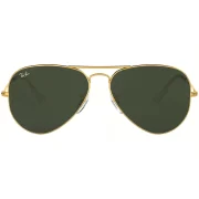 Ray-Ban Aviator Large Metal II RB3025-N L2823, Lentes de sol Aviador en Metal Dorado con verde XXL, Unisex.