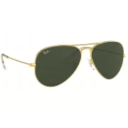 Ray-Ban Aviator Large Metal II RB3025-N L2823, Lentes de sol Aviador en Metal Dorado con verde XXL, Unisex.