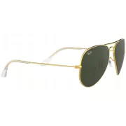 Ray-Ban Aviator Large Metal II RB3025-N L2823, Lentes de sol Aviador en Metal Dorado con verde XXL, Unisex.