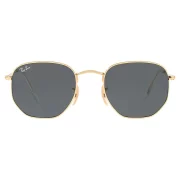 Lentes Rayban Hexagonales Rb3548N Acero Dorado Verde M Unisex