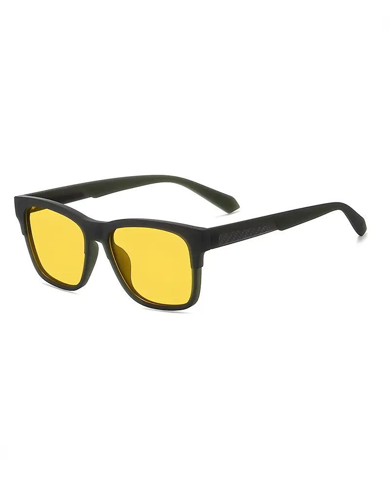 Lentes de sol Blaze unisex con montura cuadrada de TR90 y lentes de espejo