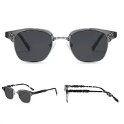 lentes summerblue eliteepoque capri 5010 cuadrada metal gris caret negro unisex - lentes de sol Summer Blue VE en Venezuela