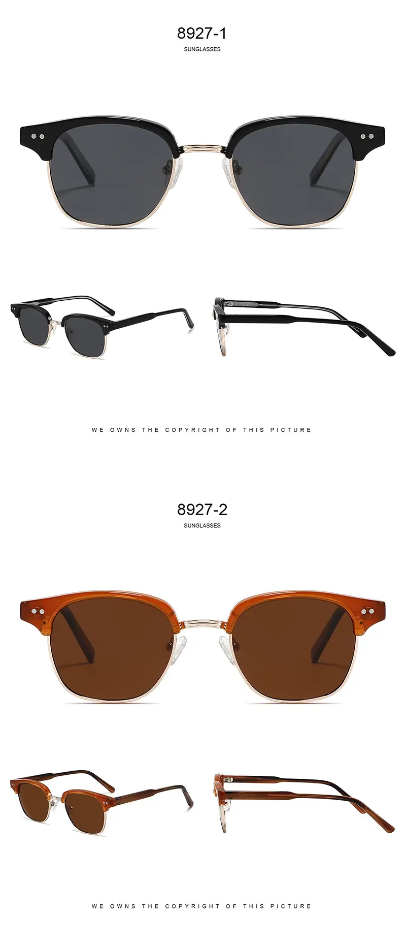 lentes summerblue eliteepoque capri 5010 cuadrada metal negro negro unisex - lentes de sol Summer Blue VE en Venezuela