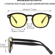 lentes summerblue eliteepoque louvre 5008 round acetato premium negro amarillo unisex - lentes de sol Summer Blue VE en Venezuela