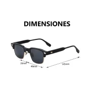 lentes summerblue eliteepoque milano 5011 rectancular metal negro negro unisex - lentes de sol Summer Blue VE en Venezuela