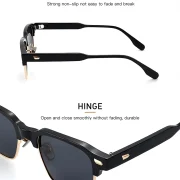 lentes summerblue eliteepoque milano 5011 rectancular metal negro negro unisex - lentes de sol Summer Blue VE en Venezuela